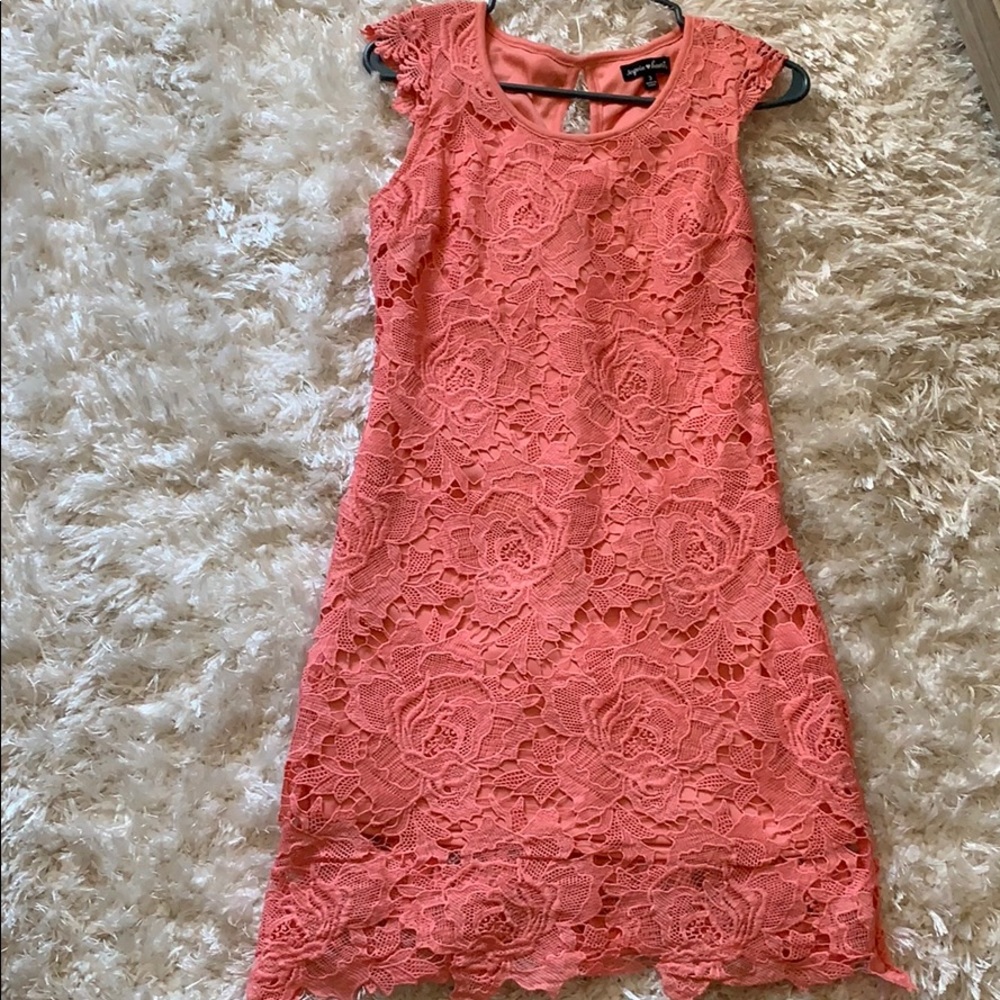 Peach Floral Dress